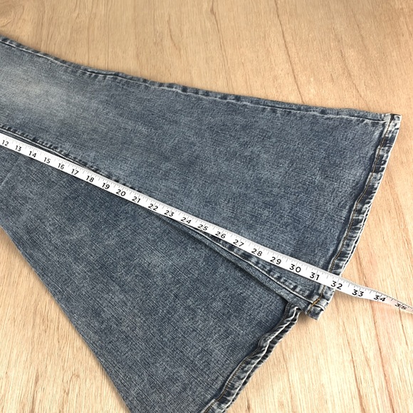 Sandrine Rose x Free People Super Flare Denim Jeans Women’s Size 24 Medium Wash - Picture 11 of 14